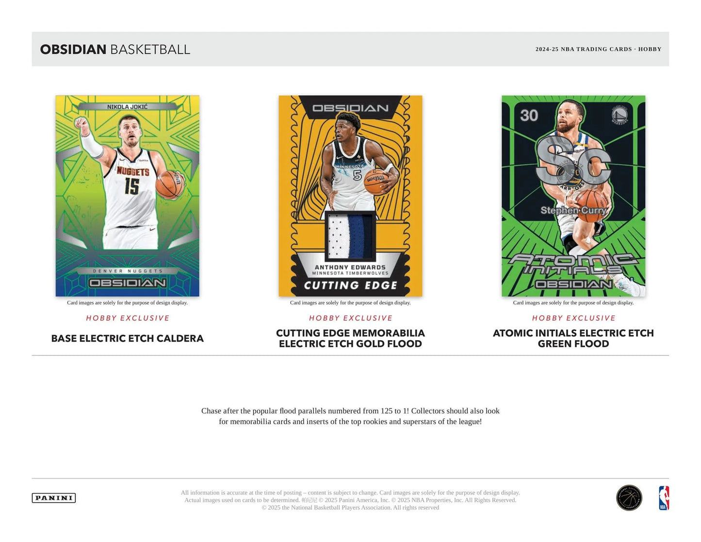 2024-25 PANINI OBSIDIAN NBA BASKETBALL HOBBY BOX