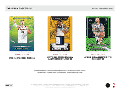 2024-25 PANINI OBSIDIAN NBA BASKETBALL HOBBY BOX
